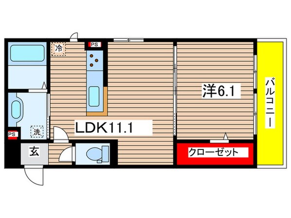 メゾンドアジュールの物件間取画像